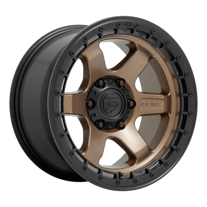 Fuel 1PC D751 BLOCK 18X9 -12 5X127/5X5.0 Matte Bronze With Black Ring