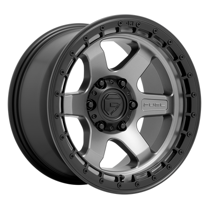 Fuel 1PC D752 BLOCK 17X9 -12 5X127/5X5.0 Matte Gunmetal With Black Ring
