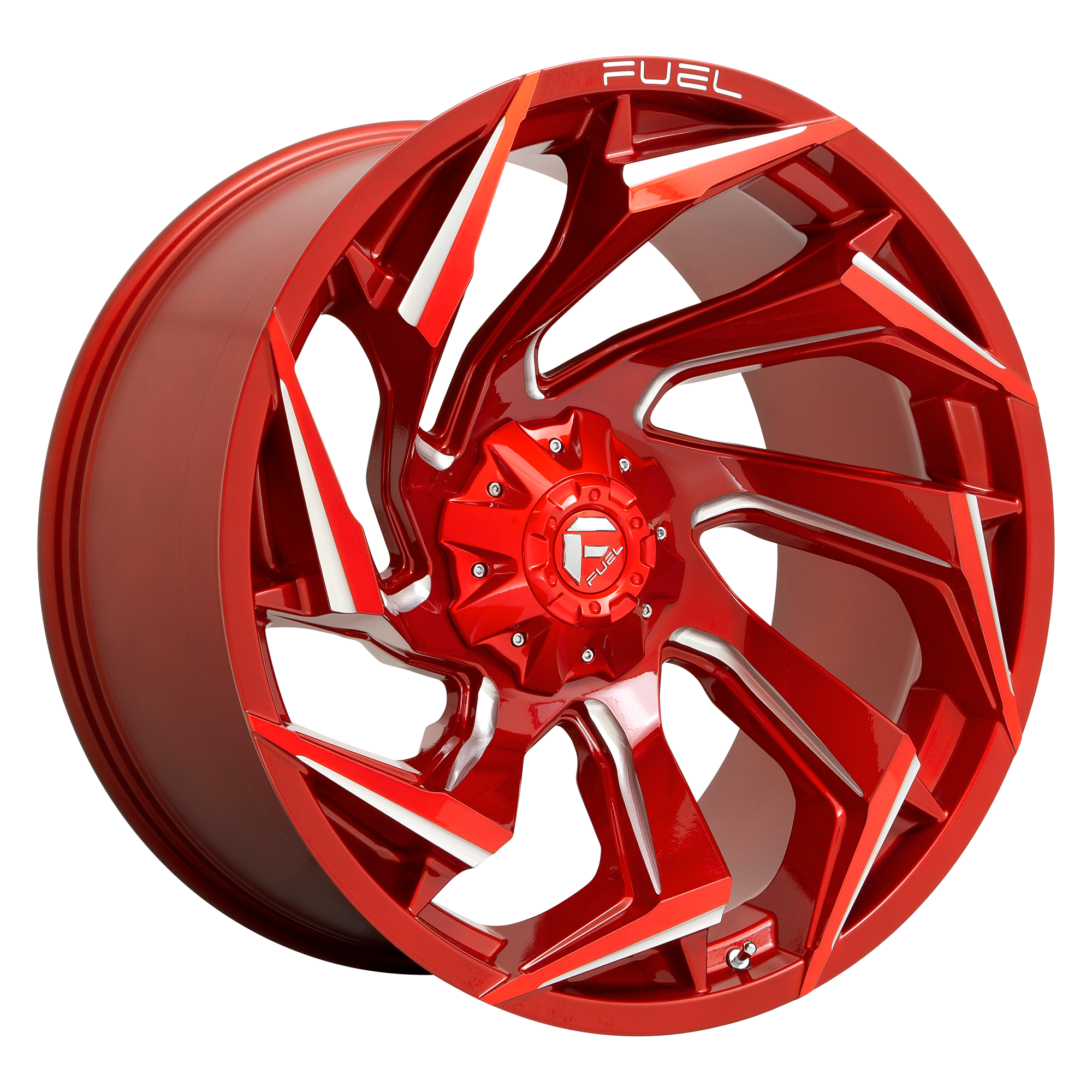 Fuel 1PC D754 REACTION 17X9 -12 5X114.3/5X127/5X4.5/5.0 Candy Red Milled
