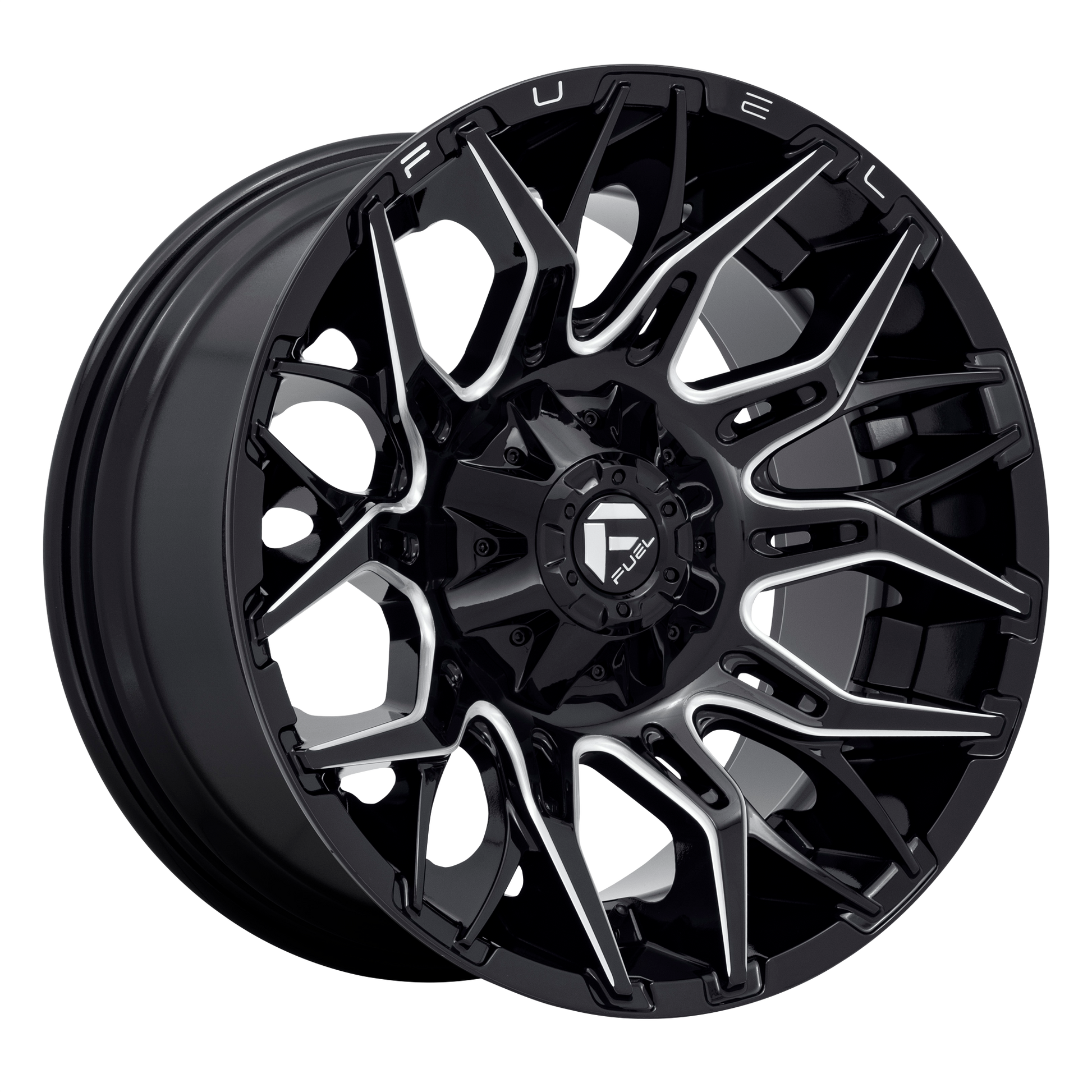 Fuel 1PC D769 TWITCH 20X10 -18 6X135/6X5.3/6X139.7/6X5.5 Glossy Black Milled