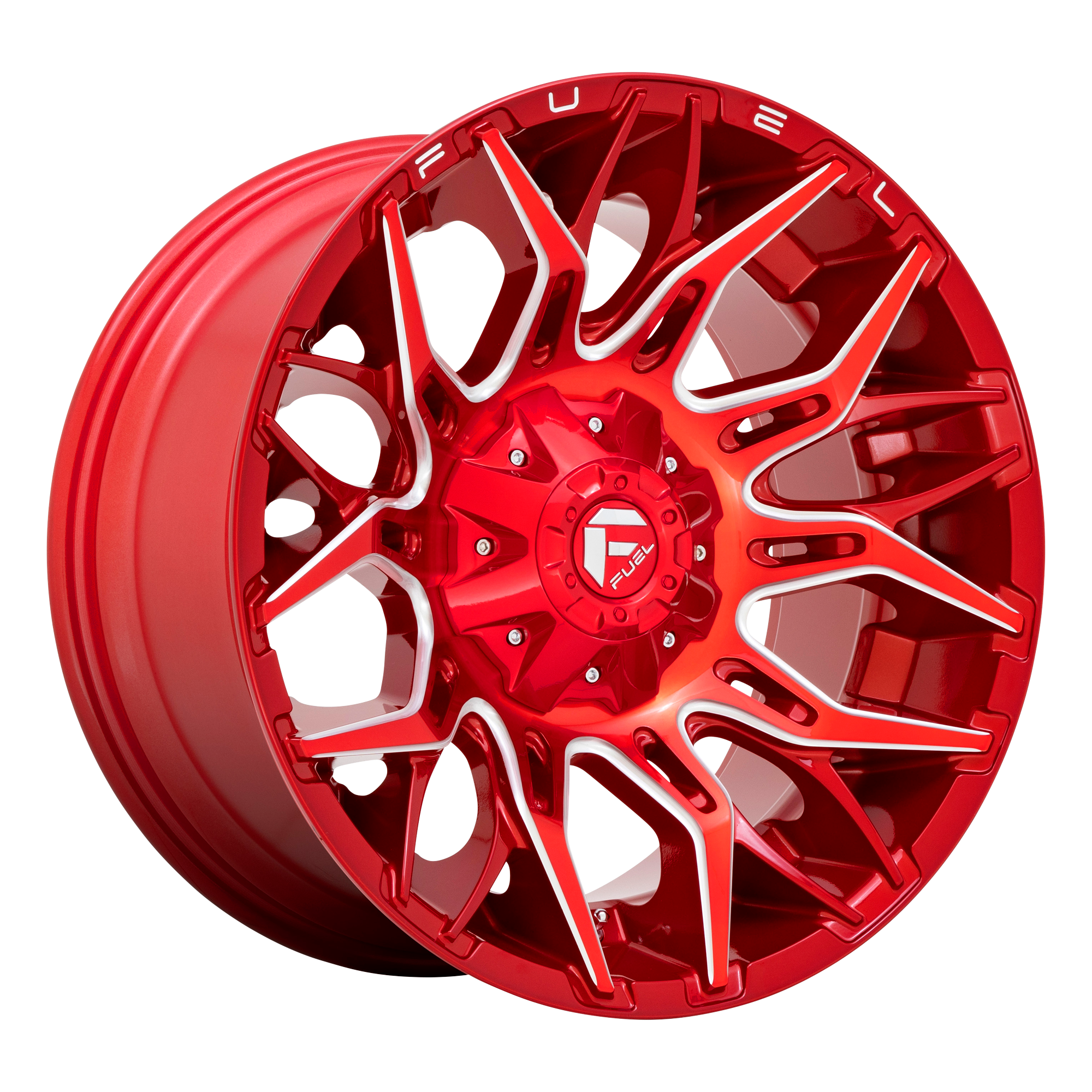 Fuel 1PC D771 TWITCH 20X10 -18 5X114.3/5X127/5X4.5/5.0 Candy Red Milled