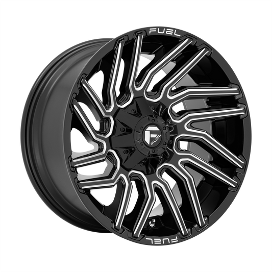 Fuel 1PC D773 TYPHOON 22X12 -44 6X135/6X139.7 GLOSS BLACK MILLED