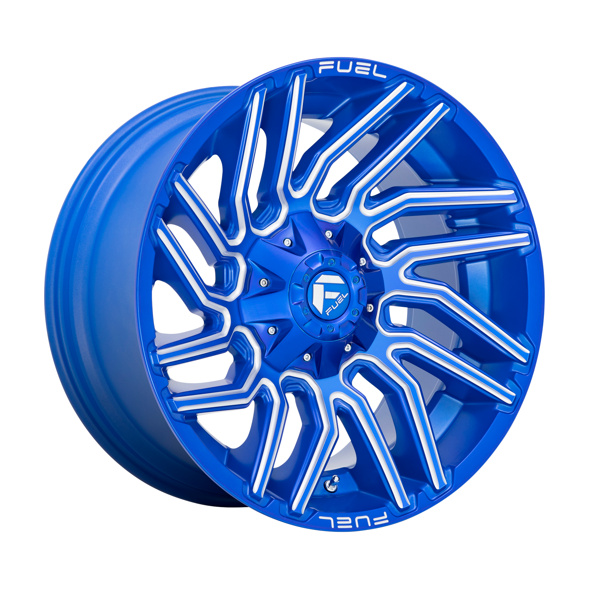 Fuel 1PC D774 TYPHOON 22X10 -18 8X170/8X6.7 Anodized Blue Milled