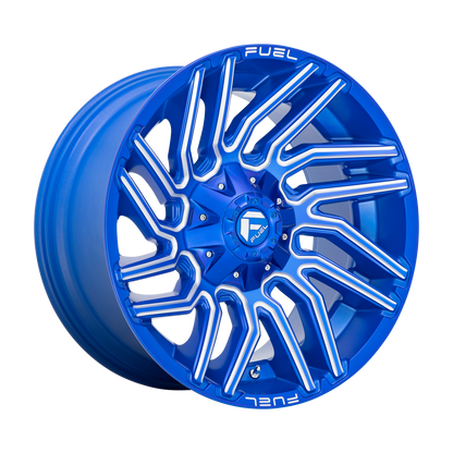 Fuel 1PC D774 TYPHOON 22X10 -18 8X170/8X6.7 Anodized Blue Milled