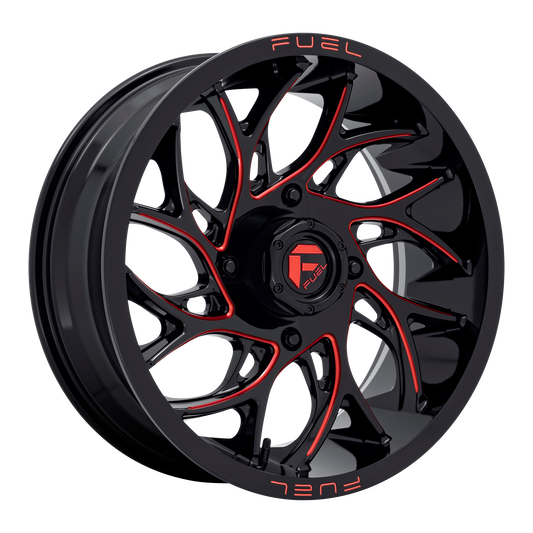 Fuel UTV D779 RUNNER UTV 18X7 13 4X137/4X137 Gloss Black Milled Candy Red