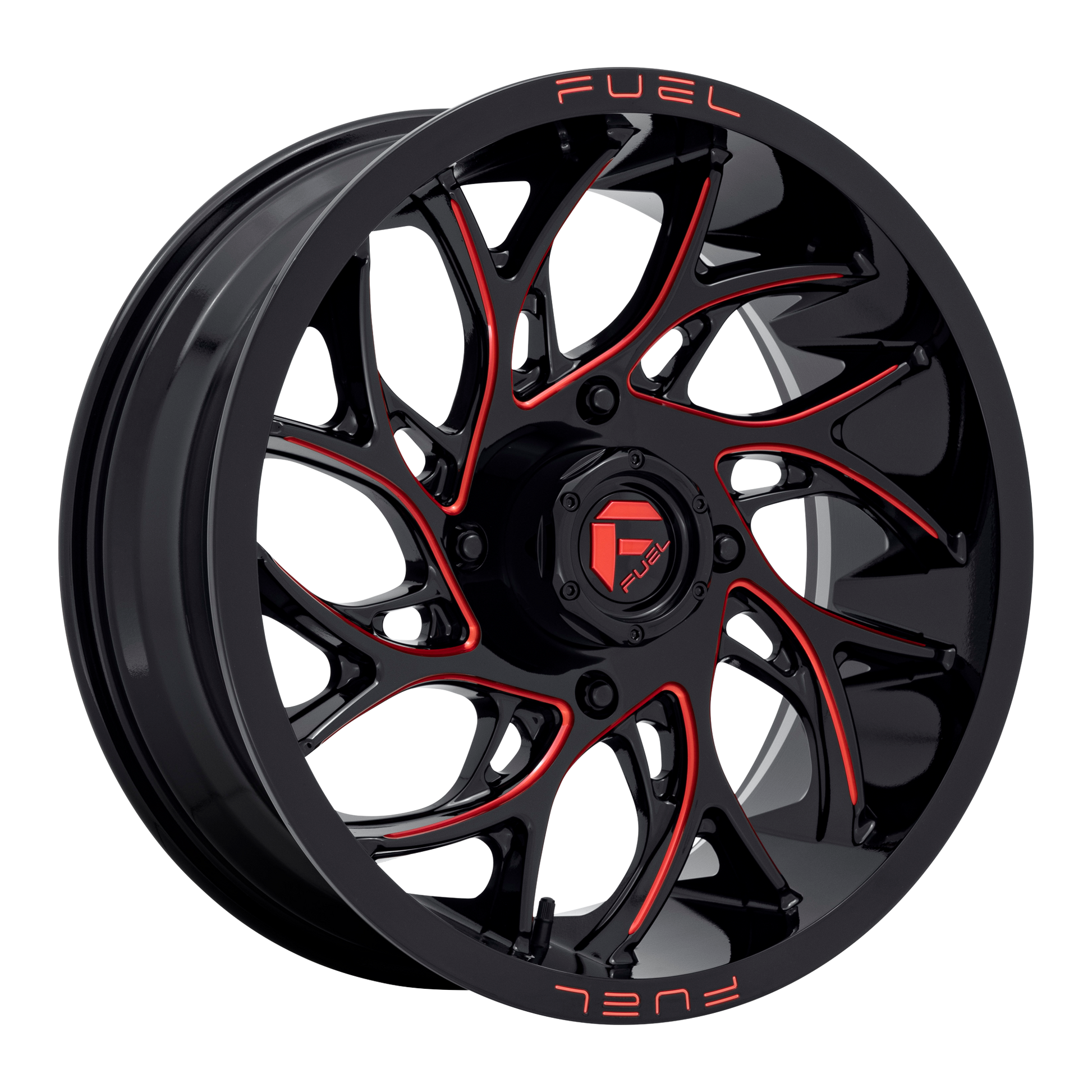 Fuel UTV D779 RUNNER UTV 20X7 13 4X137/4X137 Gloss Black Milled Candy Red