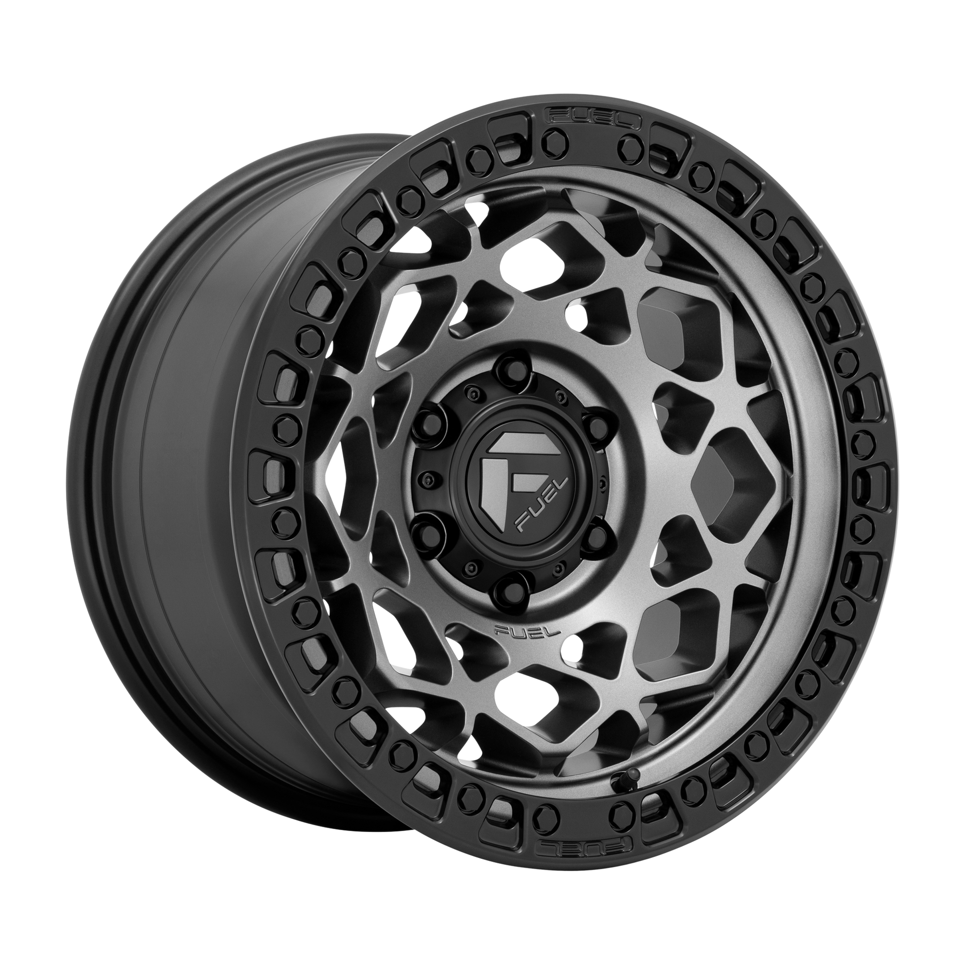Fuel 1PC D784 UNIT 17X9 -12 5X127/5X5.0 Gunmetal With Matte Black Ring