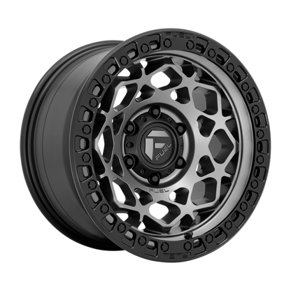 Fuel 1PC D784 UNIT 17X9 -12 5X127/5X5.0 Gunmetal With Matte Black Ring