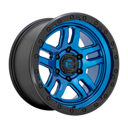 Fuel 1PC D790 AMMO 17X9 -12 5X127/5X5.0 Blue With Black Lip