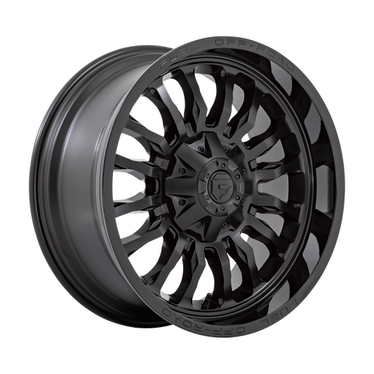 Fuel 1PC D796 ARC 22X12 -44 8X180/8X7.1 MATTE BLACK WITH GLOSS BLACK LIP