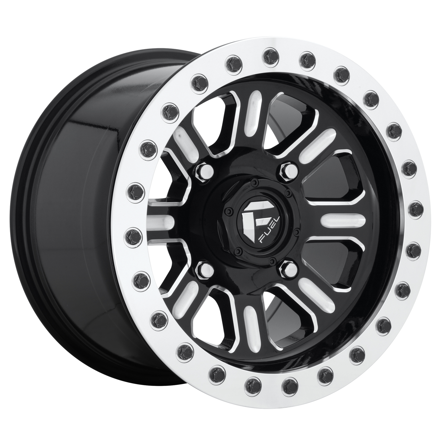 Fuel UTV D910 HARDLINE BL - OFF ROAD ONLY 15x10 25 4x137/4x137 GLOSS BLACK MILLED