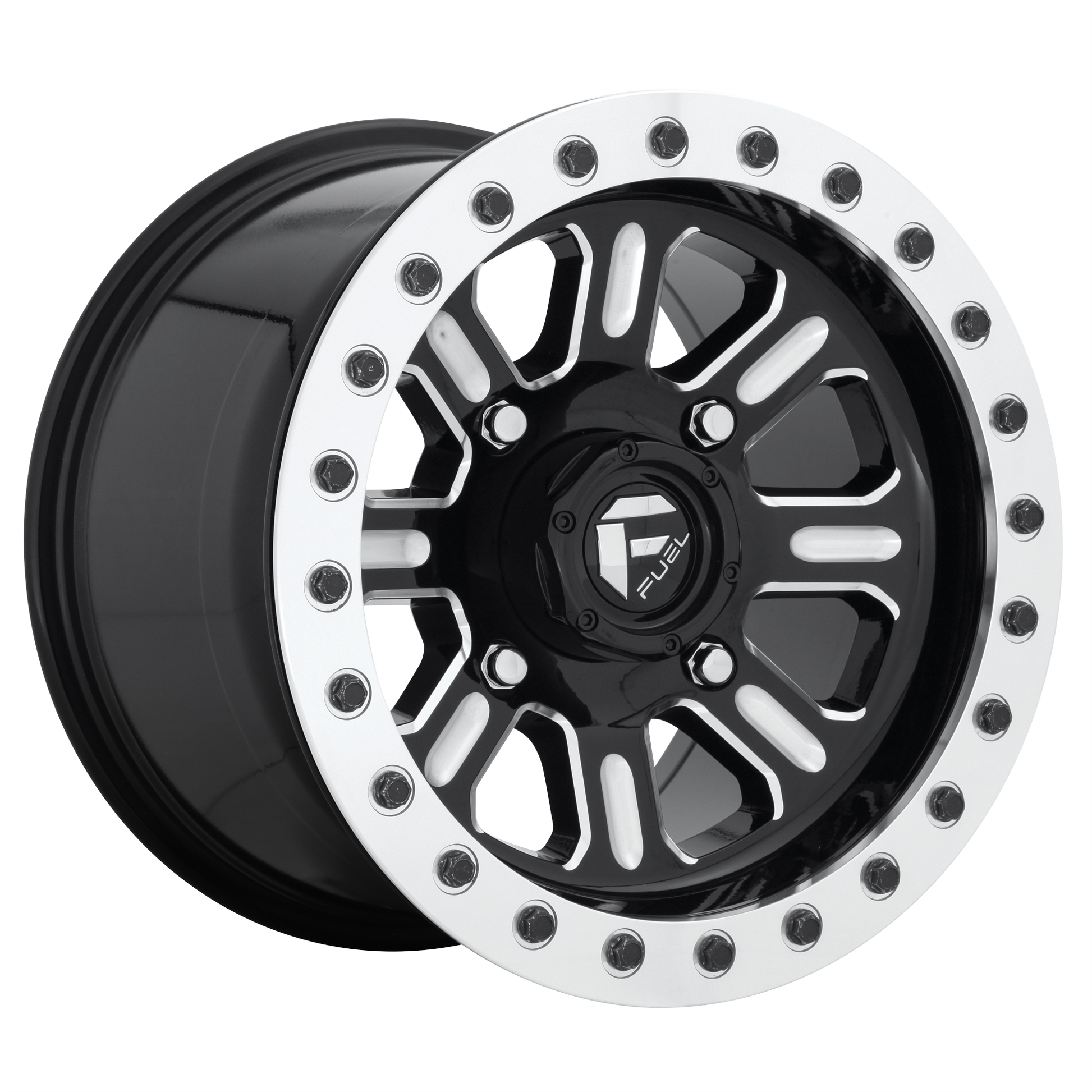 Fuel UTV D910 HARDLINE BL - OFF ROAD ONLY 15x10 25 4x137/4x137 GLOSS BLACK MILLED