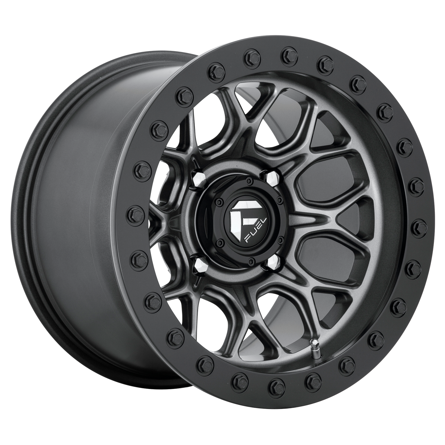 Fuel UTV D919 TECH BL - OFF ROAD ONLY 15x7 38 4x156/4x156 MATTE GUN METAL BLACK BEAD RING