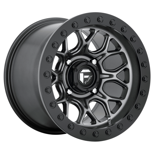 Fuel UTV D919 TECH BL - OFF ROAD ONLY 15x7 38 4x156/4x156 MATTE GUN METAL BLACK BEAD RING