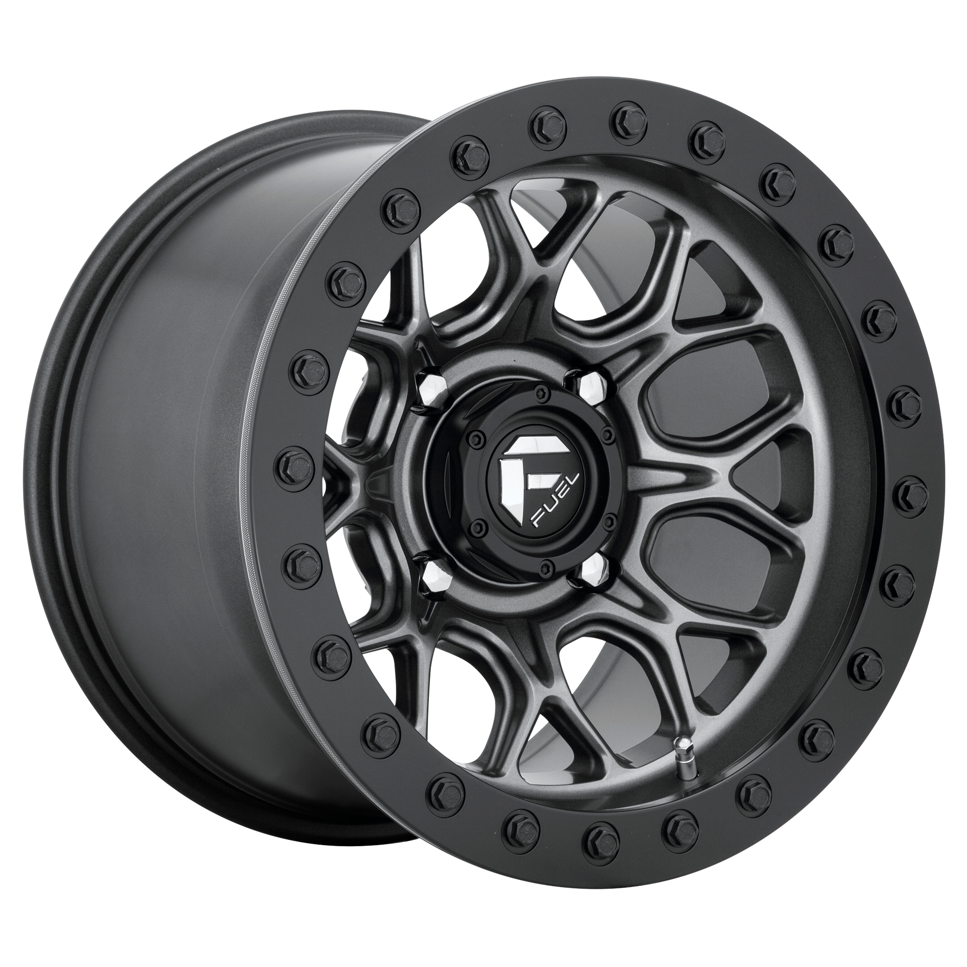 Fuel UTV D919 TECH BL - OFF ROAD ONLY 15x10 0 4x137/4x137 MATTE GUN METAL BLACK BEAD RING