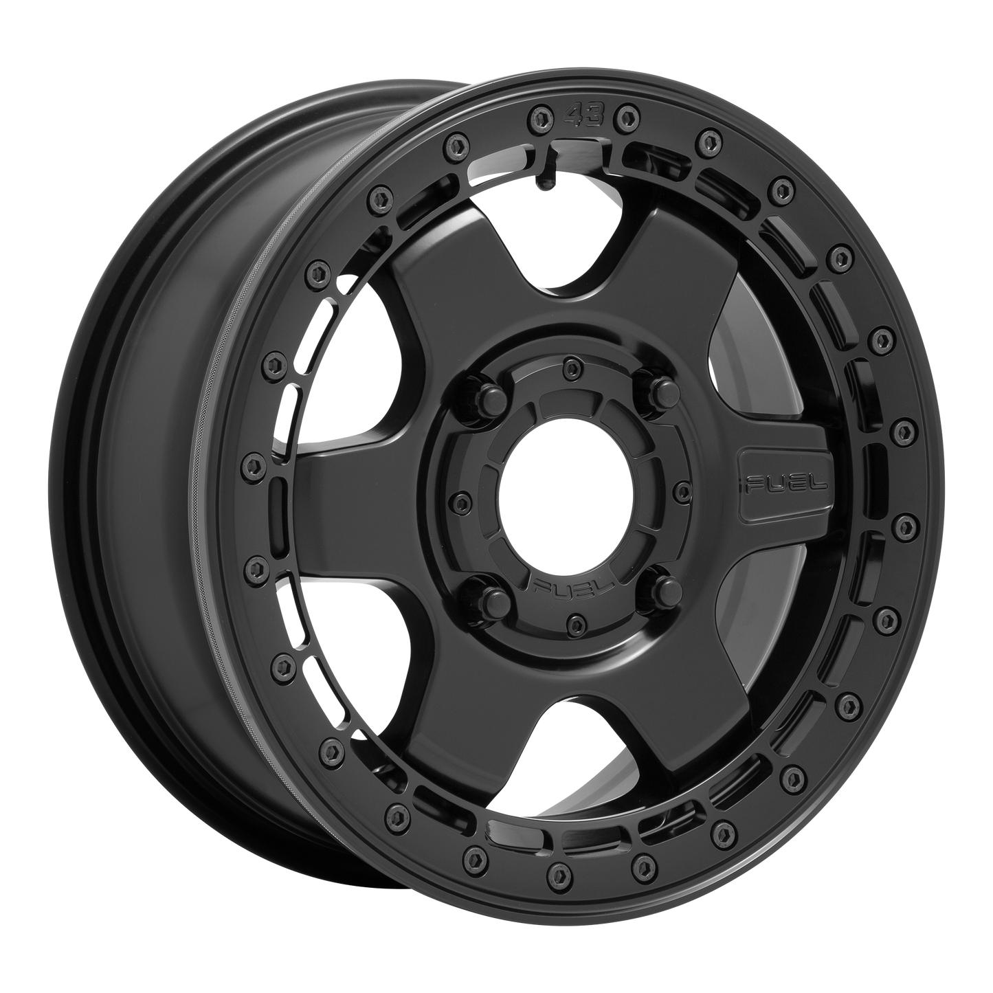 Fuel UTV D922 BLOCK BL - OFF ROAD ONLY 15X6 38 4X156/4X156 Matte Black With Black Ring