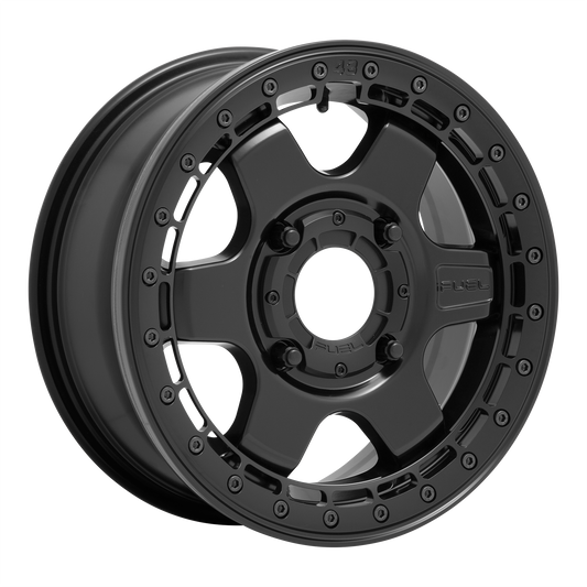 Fuel UTV D922 BLOCK BL - OFF ROAD ONLY 15X6 38 4X156/4X156 Matte Black With Black Ring