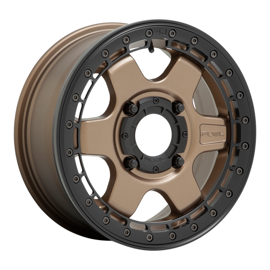 Fuel UTV D924 BLOCK BL - OFF ROAD ONLY 15X6 38 4X137/4X137 Matte Bronze With Black Ring