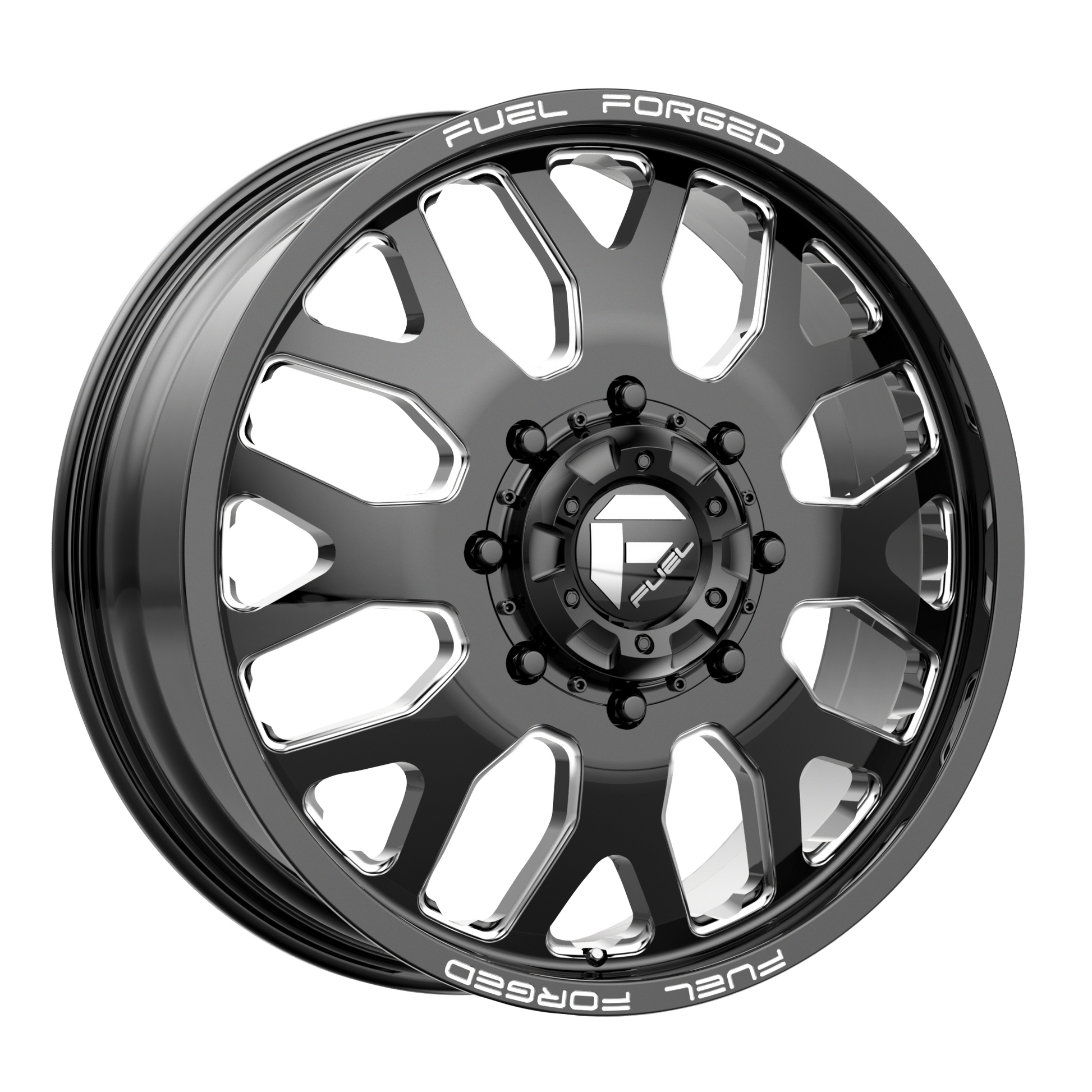 Fuel Mono DE19 FF19D 24X12 -50 10X170/10X170 Gloss Black Milled