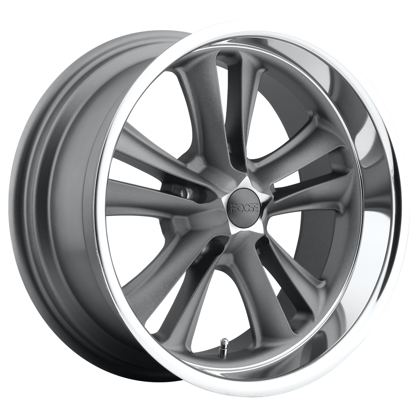 Foose 1PC F099 KNUCKLE 18x9.5 1 5x114.3/5x4.5 MATTE GUN METAL MACHINED