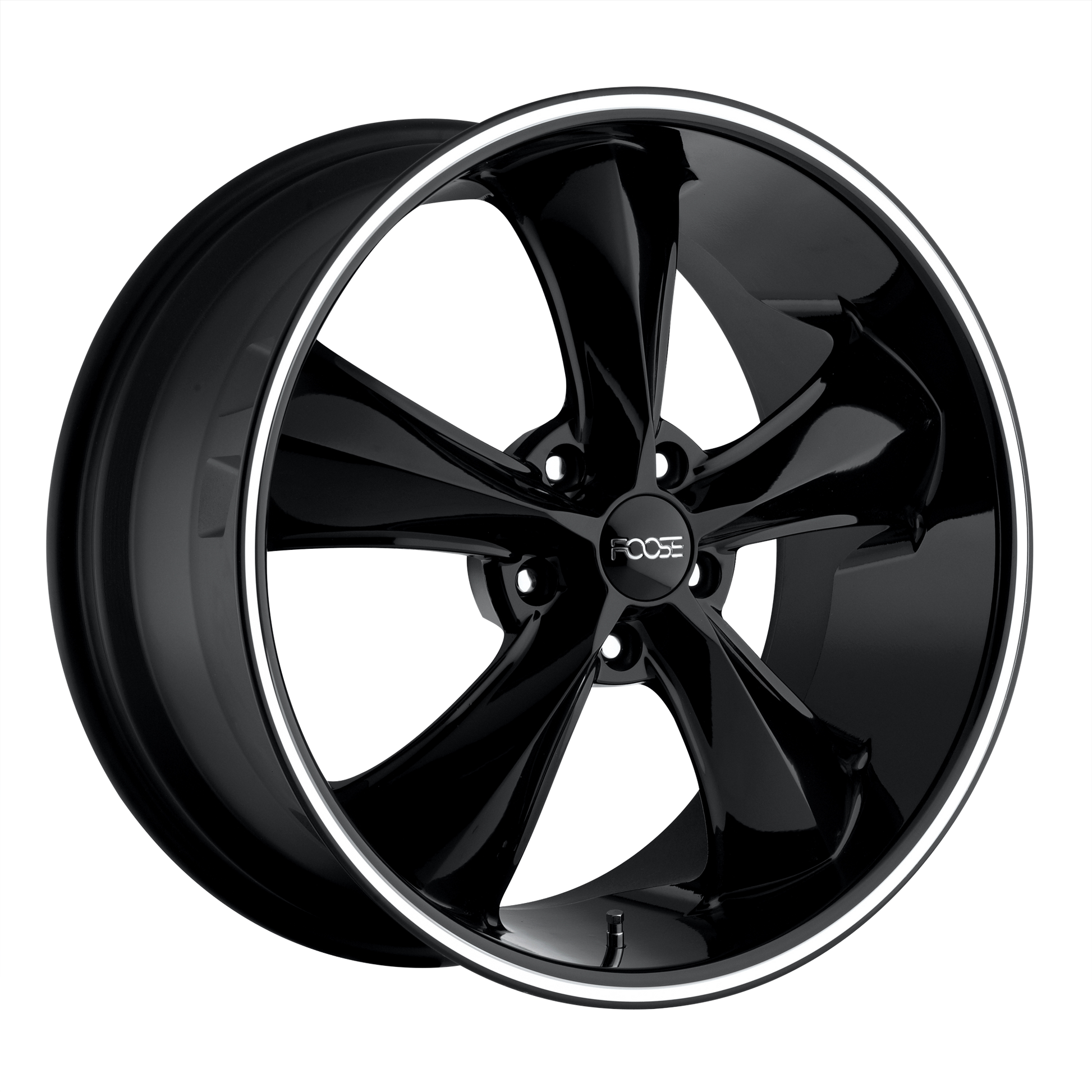 Foose 1PC F104 LEGEND 17x7 1 5x120.65/5x4.75 GLOSS BLACK MILLED