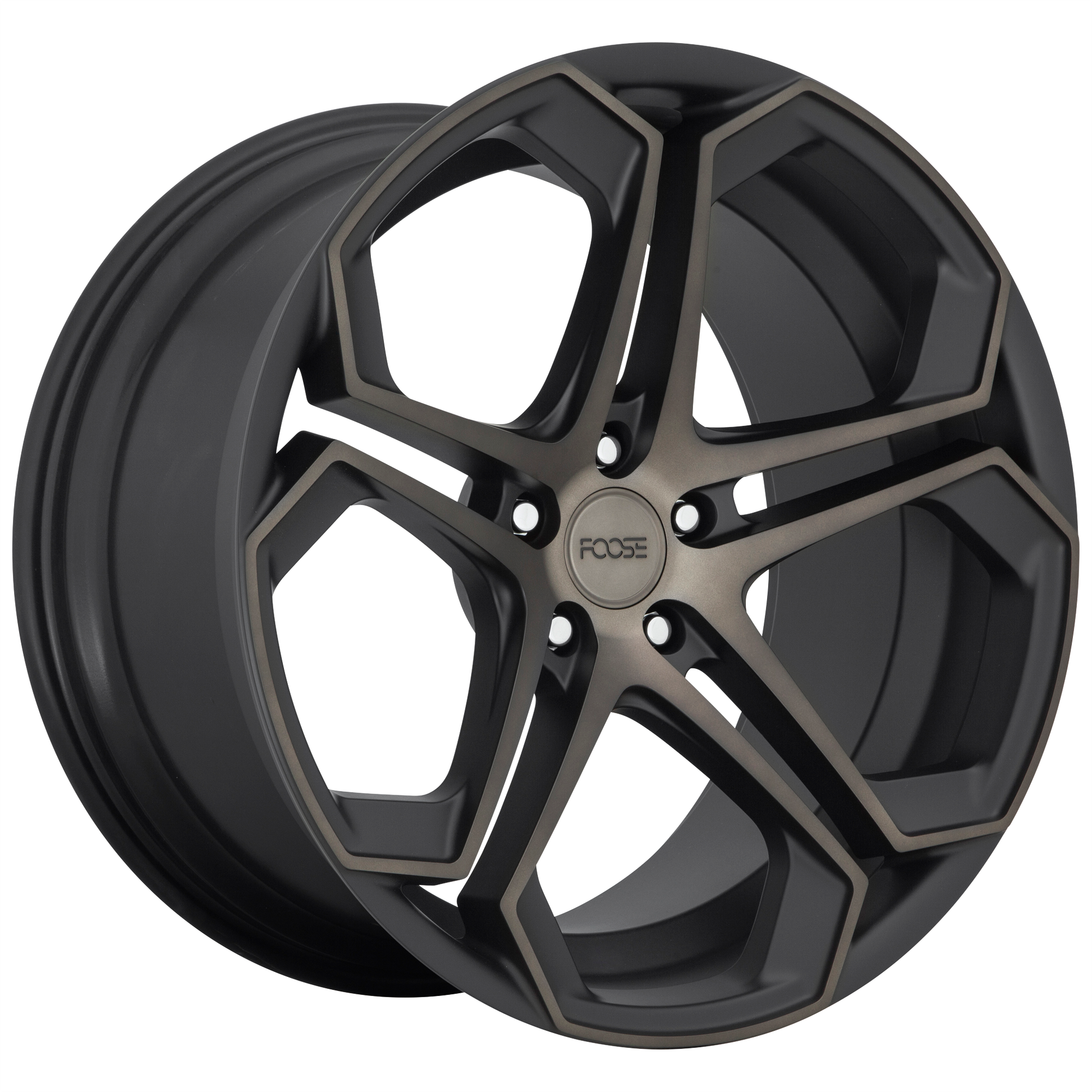 Foose 1PC F168 IMPALA 20x10.5 40 5x114.3/5x4.5 MATTE MACHINED DOUBLE DARK TINT