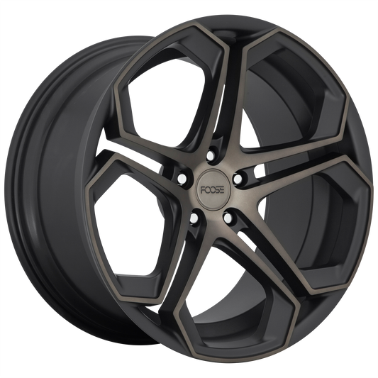 Foose 1PC F168 IMPALA 20x10.5 40 5x114.3/5x4.5 MATTE MACHINED DOUBLE DARK TINT