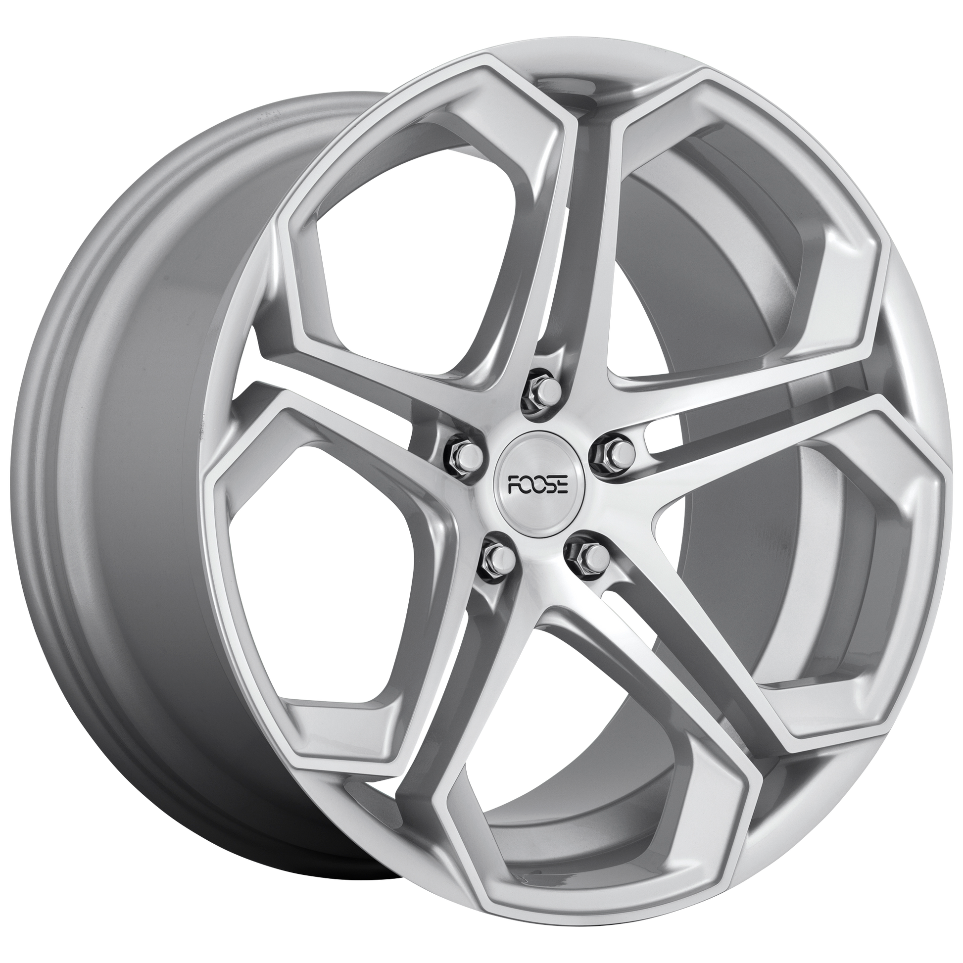 Foose 1PC F170 IMPALA 20x10.5 40 5x114.3/5x4.5 GLOSS SILVER MACHINED