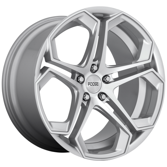 Foose 1PC F170 IMPALA 20x10.5 20 5x115/5x115 GLOSS SILVER MACHINED
