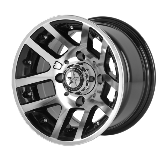 Fairway Alloys FA121 ILLUSION 10X7 -25 4X101.6/4X4.0 Machined Gloss Black
