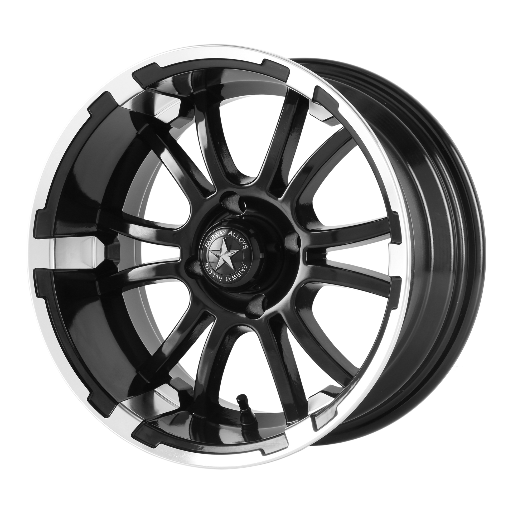 Fairway Alloys FA132 SIXER 12X6 -20 4X101.6/4X4.0 Machined Matte Black