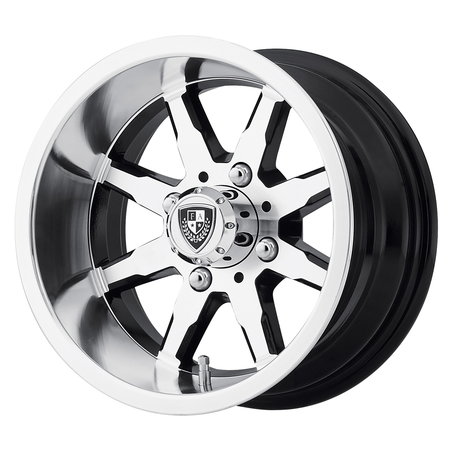 Fairway Alloys FA141 SHIFT 10X7 -25 4X101.6/4X4.0 Machined Gloss Black