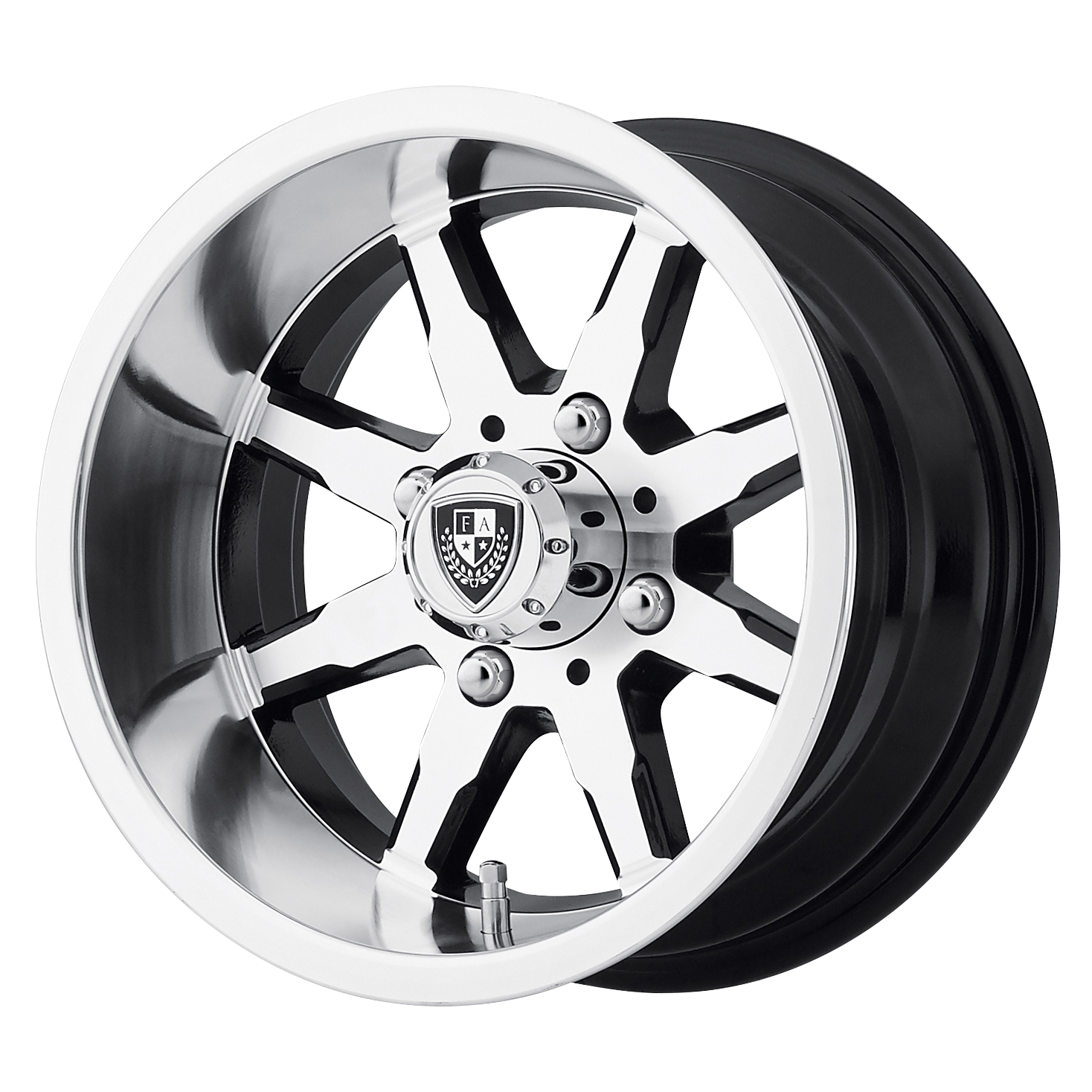 Fairway Alloys FA142 SHIFT 12X6 -30 4X101.6/4X4.0 Machined Gloss Black