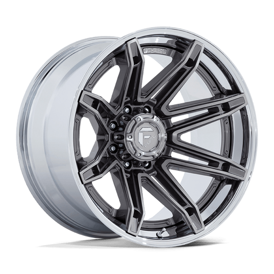 FUEL 1PC FC401 BRAWL 24X12 -44 8X180 PLATINUM WITH CHROME LIP