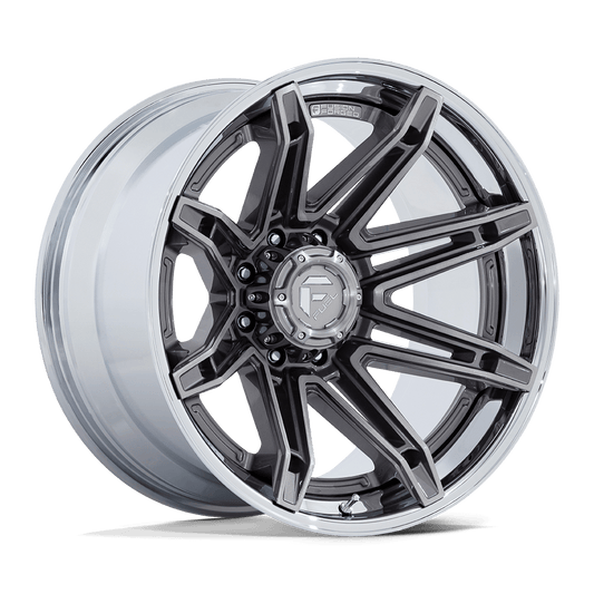 FUEL 1PC FC401 BRAWL 22X12 -44 8X165.1 PLATINUM WITH CHROME LIP