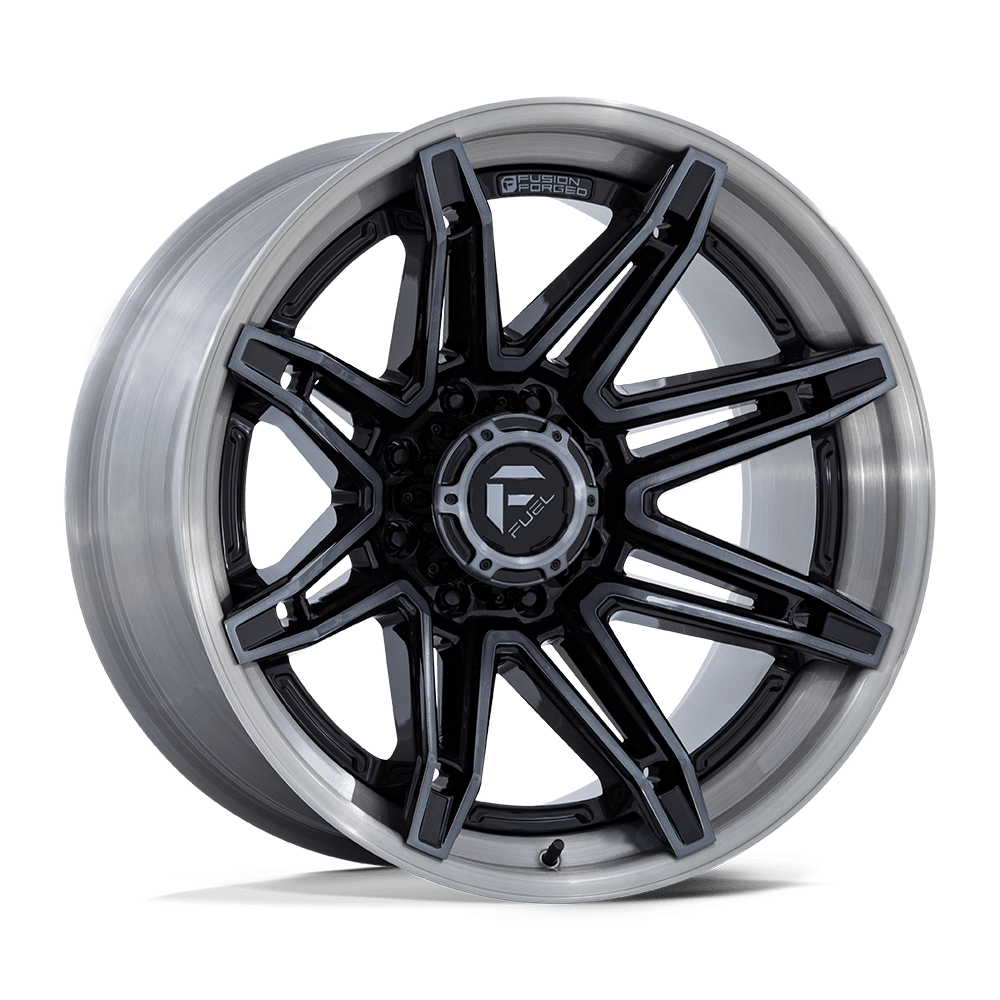 FUEL 1PC FC401 BRAWL 20X10 -18 8X170 GLOSS BLACK WITH BRUSHED GRAY TINT FACE & LIP