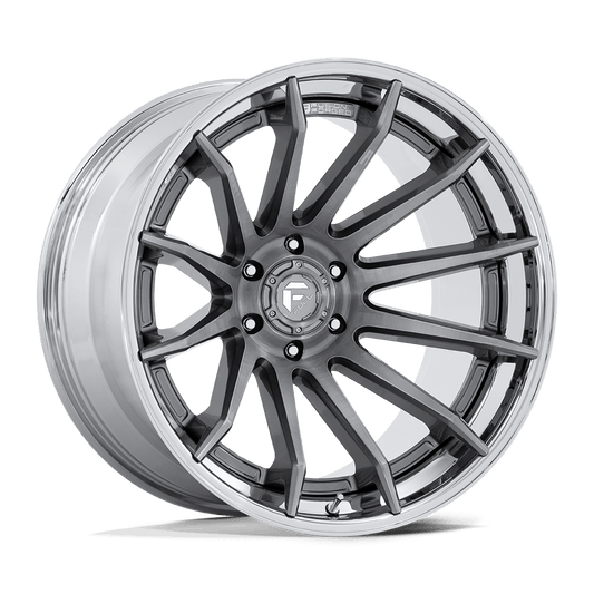 FUEL 1PC FC403 BURN 24X12 -44 6X139.7 PLATINUM WITH CHROME LIP