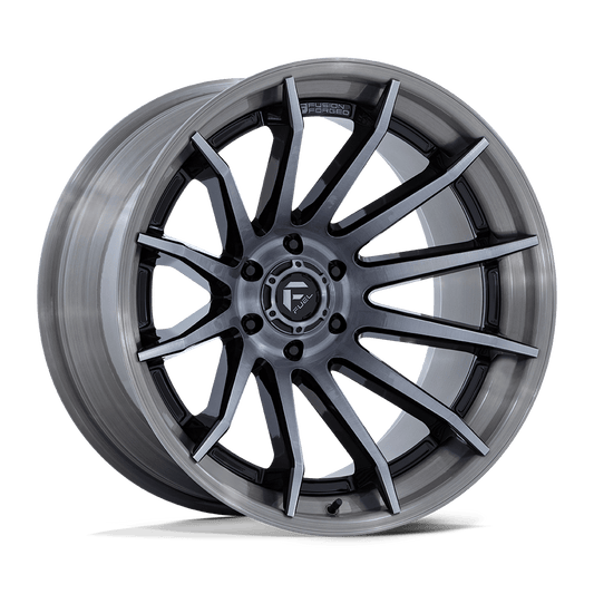 FUEL 1PC FC403 BURN 22X12 -44 6X139.7 GLOSS BLACK WITH BRUSHED GRAY TINT FACE & LIP