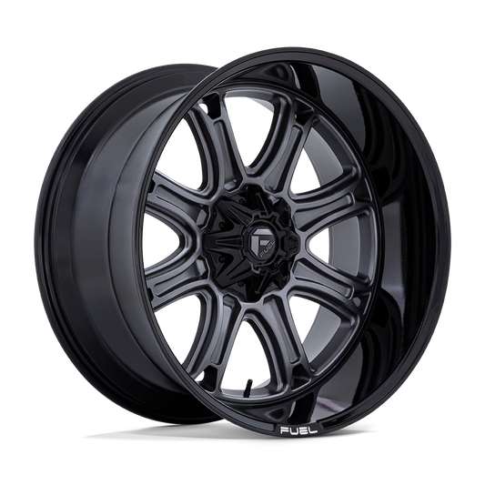 FUEL 1PC DARKSTAR 20X9 1 5X127/5X139.7 MATTE GUNMETAL WITH BLACK LIP