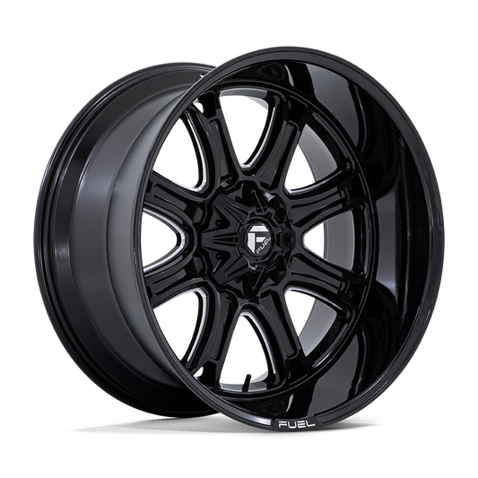 FUEL 1PC DARKSTAR 22X10 -18 8X180 GLOSS BLACK MILLED
