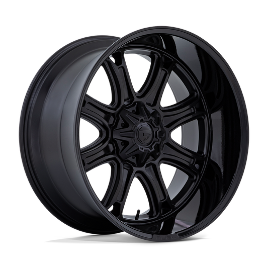 FUEL 1PC DARKSTAR 20X9 1 8X170 MATTE BLACK WITH GLOSS BLACK LIP