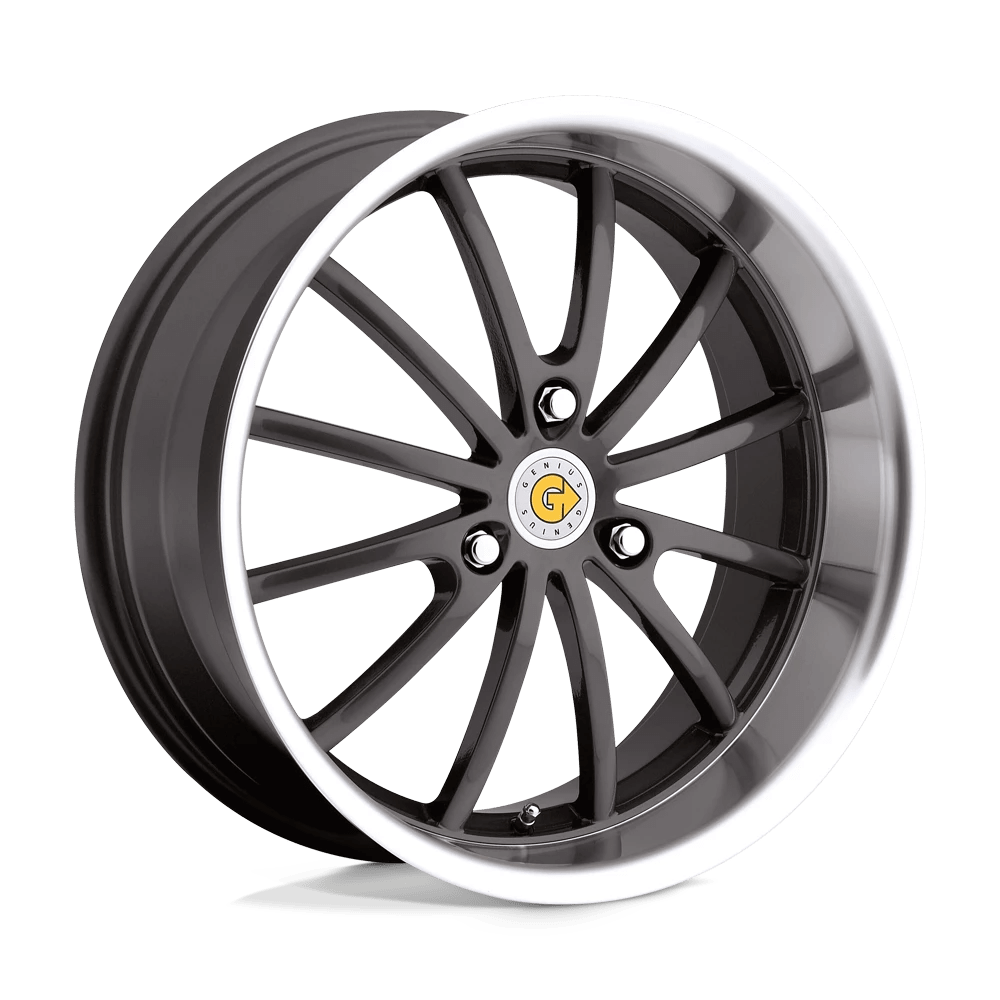 Genius DARWIN 15X6.5 22 3X112/3X112 GUNMETAL W/ MIRROR CUT LIP
