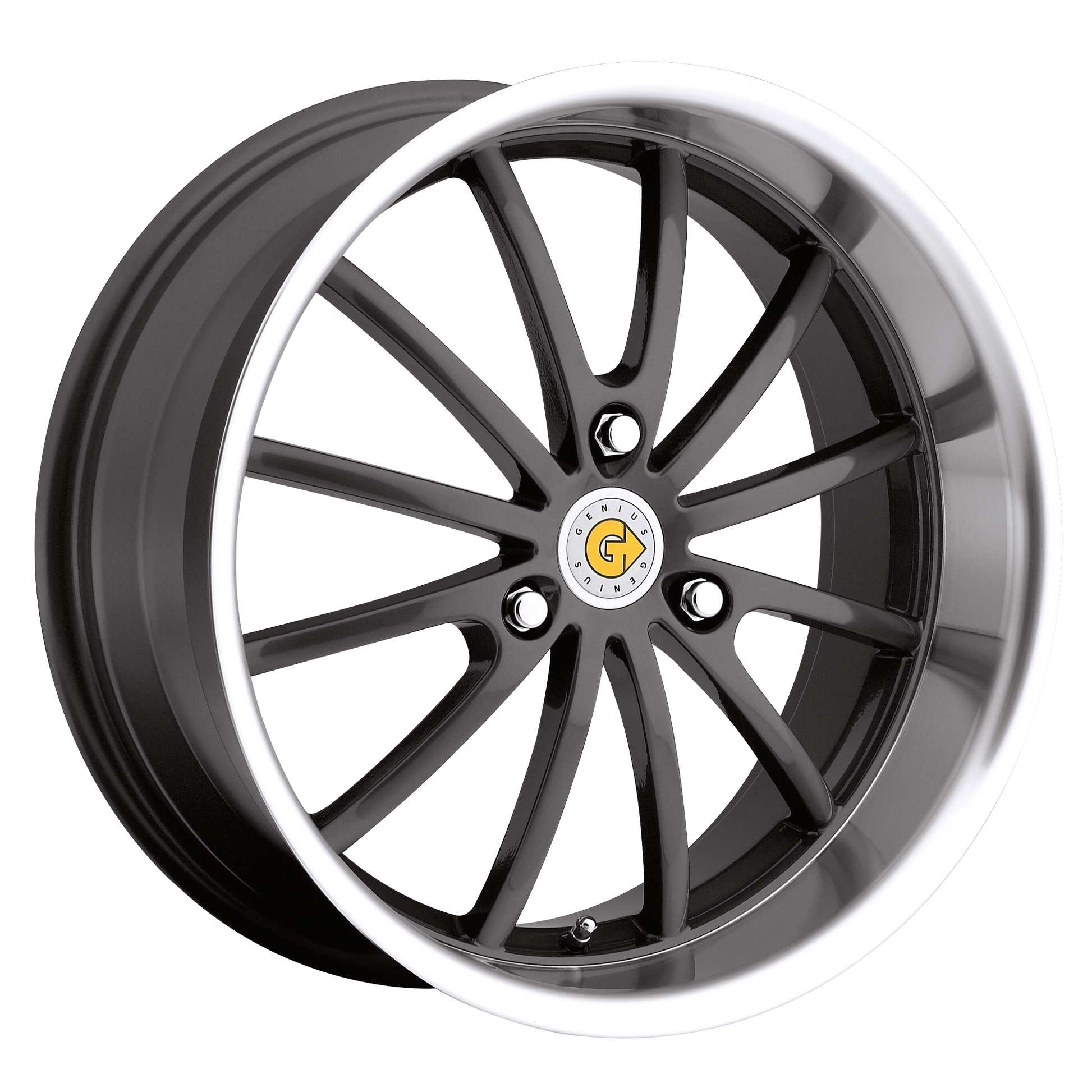 Genius DARWIN 15X6.5 22 3X112/3X112 GUNMETAL W/ MIRROR CUT LIP