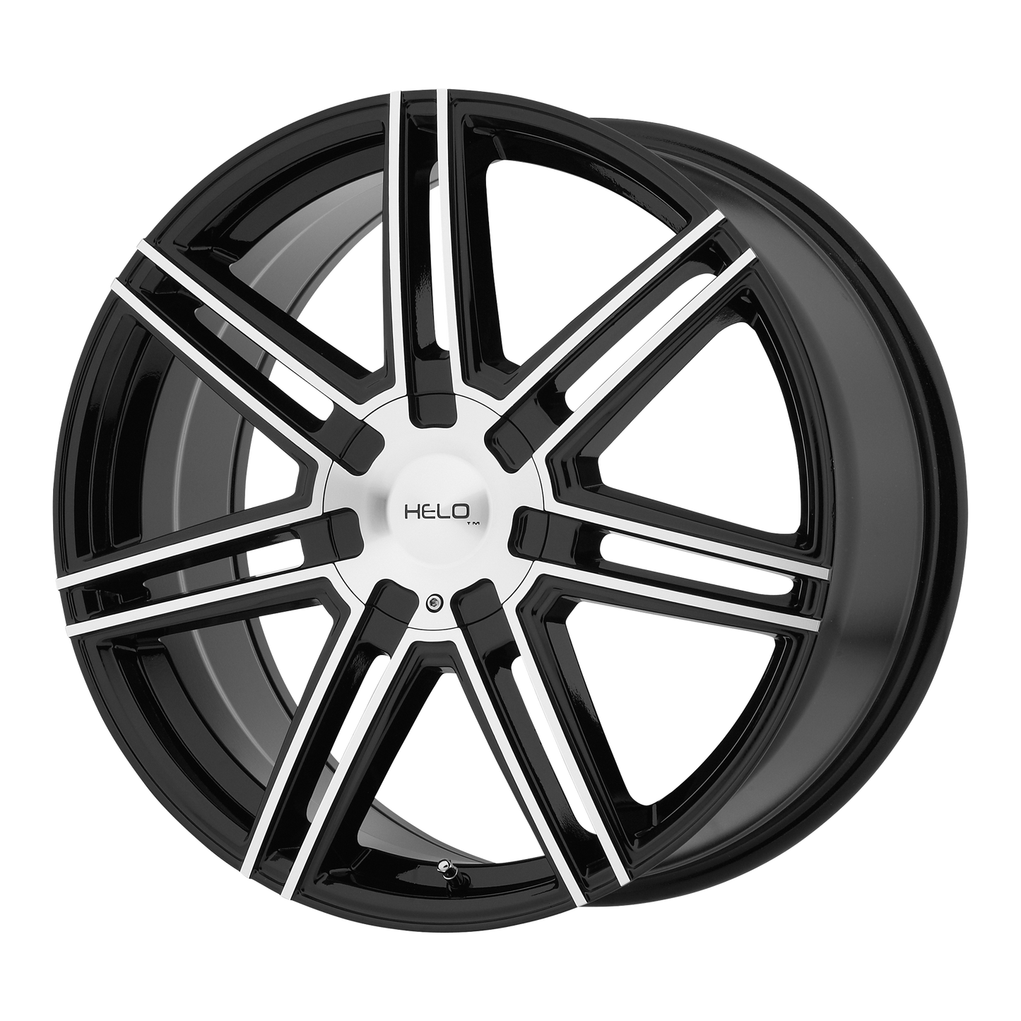 Helo HE884 18X7 45 BLANK/BLANK Gloss Black With Machined Face