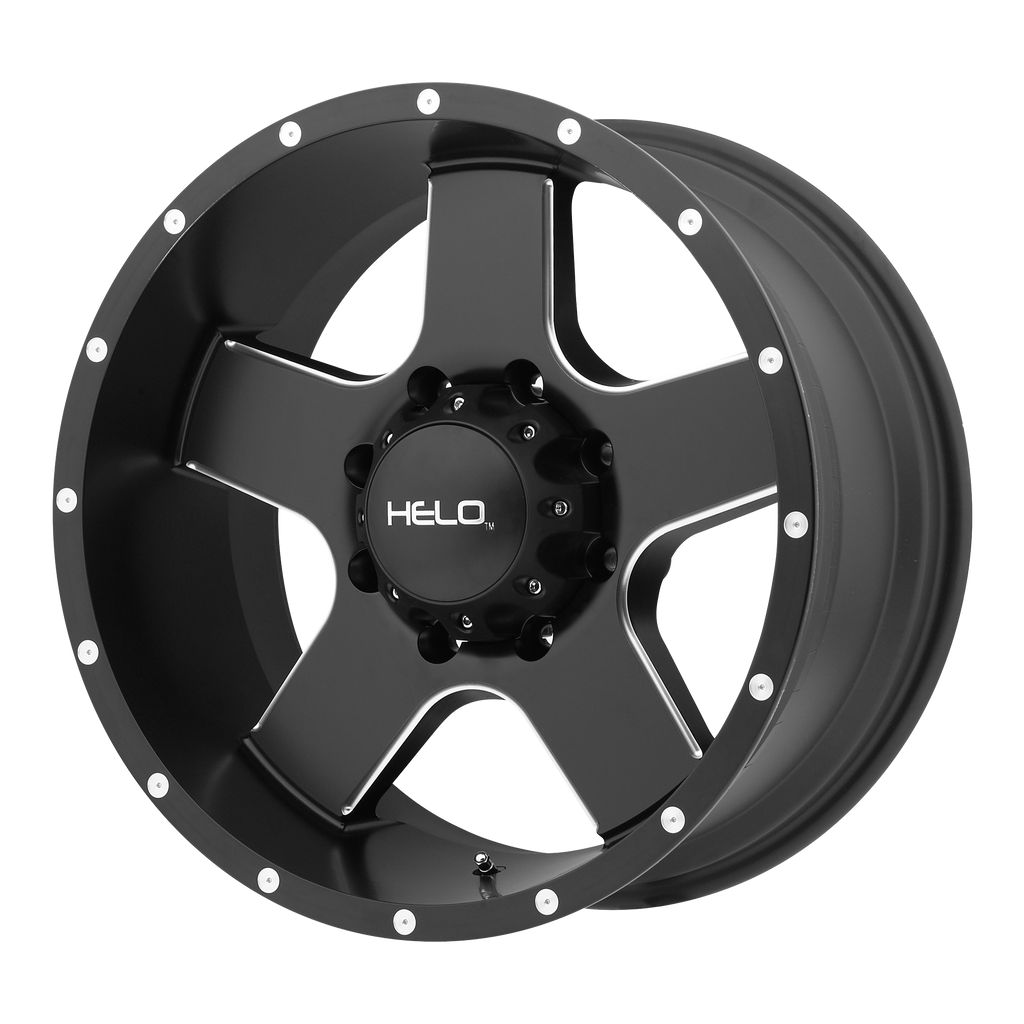 Helo HE886 18X9 18 5X139.7/5X5.5 Satin Black With Milled Spokes and Flange