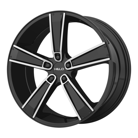 Helo HE899 17X7 38 5X120/5X4.72 Satin Black Machined With Gloss Black & Chrome Inserts
