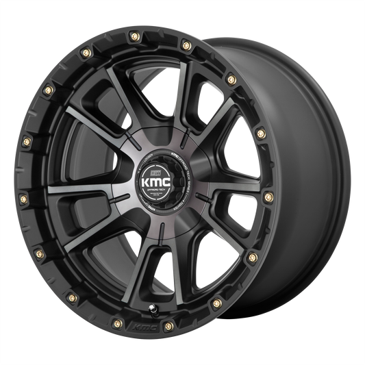 KMC KM100 SYNC 20X9 0 6X120/6X139.7 Satin Black With Gray Tint