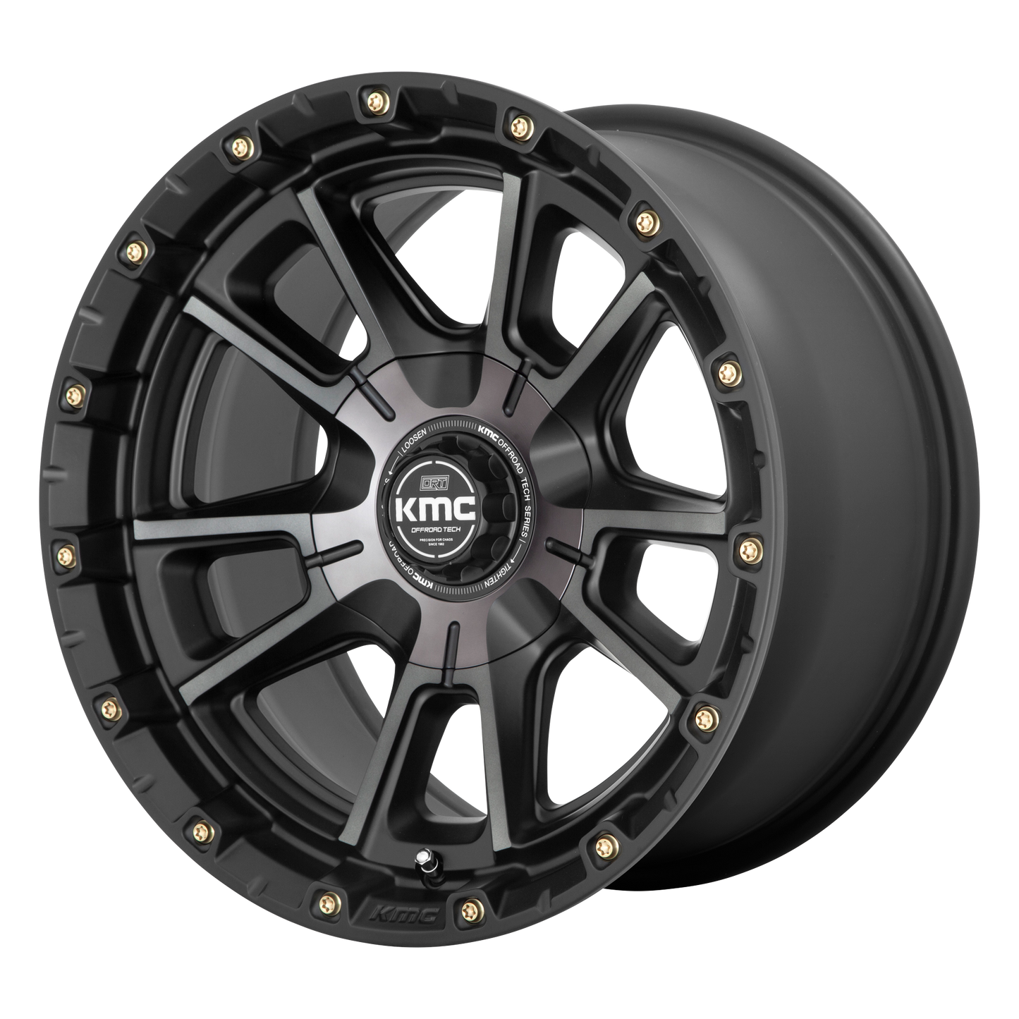 KMC KM100 SYNC 17X9 -12 5X127/5X139.7/5X5.0/5.5 Satin Black With Gray Tint
