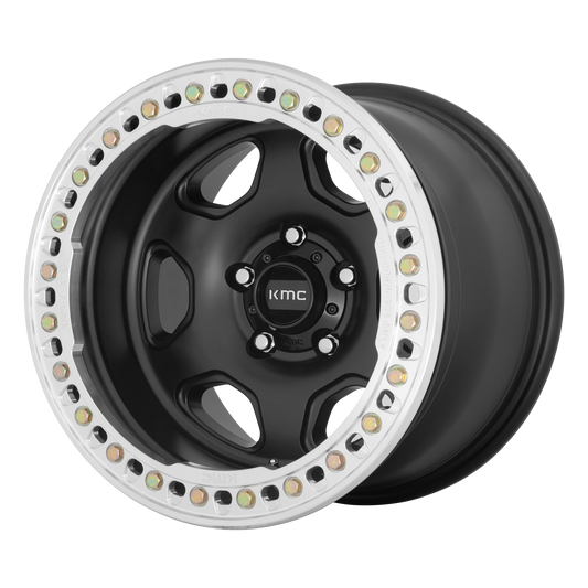 KMC KM233 HEx 17x9 -38 8x165.1/8x6.5 Satin Black