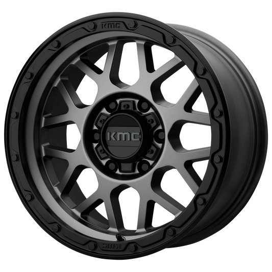 KMC KM535 GRENADE OFF-ROAD 17x9 -12 5x127/5x5.0 Matte Gray Matte Black Lip
